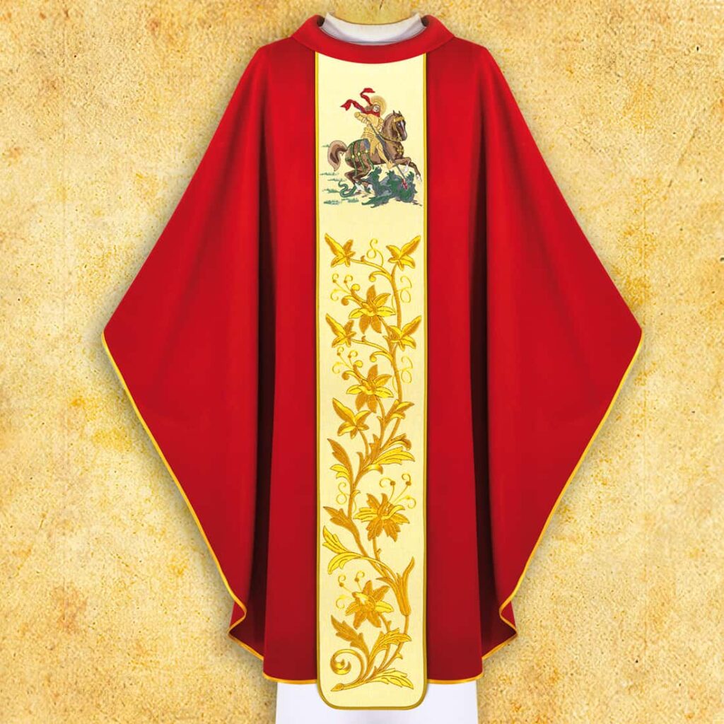 Chasuble avec l'image de saint Georges