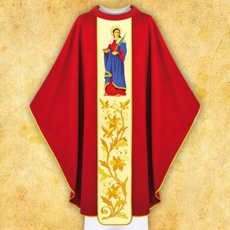 Chasuble avec l'image de Saint Lucie