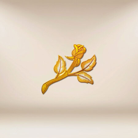 application brodée Rose Dorée