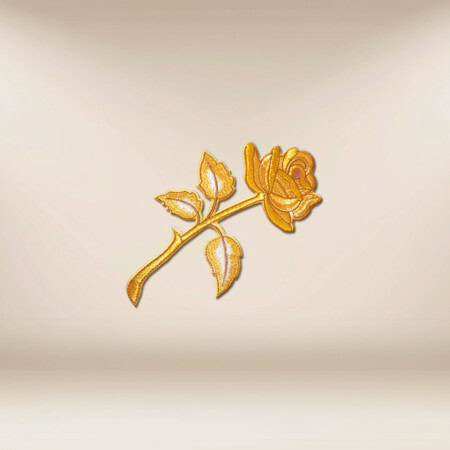 application brodée Rose d'Or