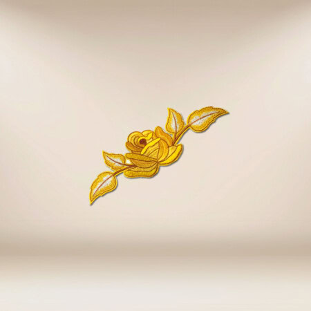 application brodée Rose Dorée