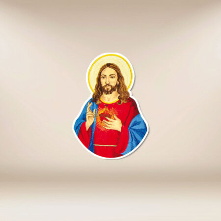 Application brodée "Cœur de Jésus"