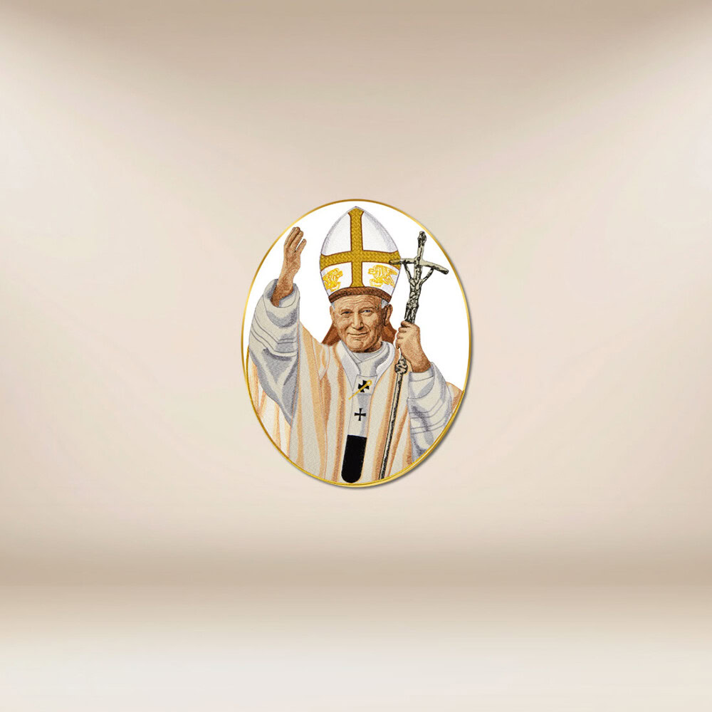 Application brodée Jean-Paul II
