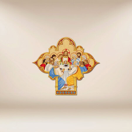 Application brodée liturgique Dernière Cène