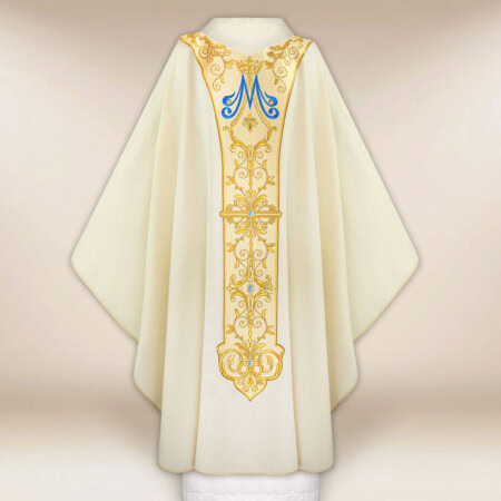 Chasuble brodée mariale