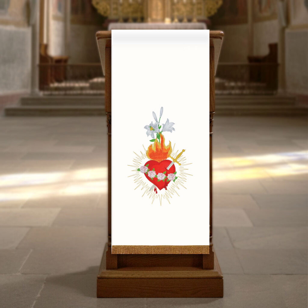 Parement d’ambon brodé Cœur de Marie