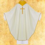 Chasuble brodée eucharistique avec le Calice
