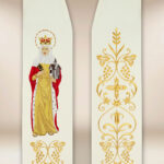 Étole brodée avec l'image de Saint Jadwiga