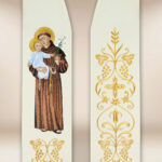 Étole brodée avec l'image de Saint Antoine