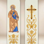 Étole brodée avec l'image de Saint Pierre