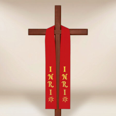 Étole brodée pour la croix INRI