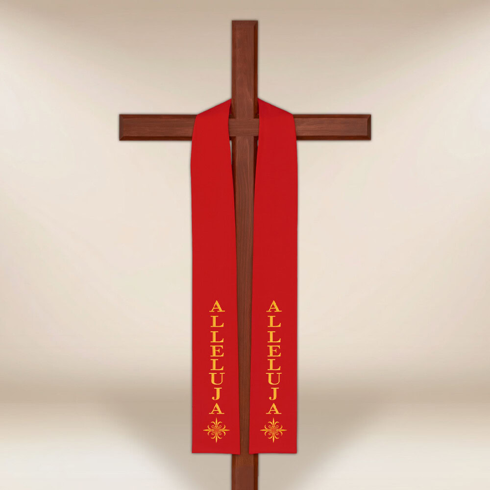 Étole brodée pour le Crucifix Alleluja