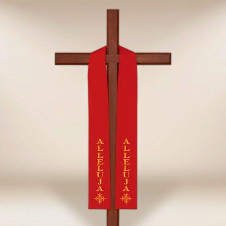 Étole brodée pour le Crucifix Alleluja
