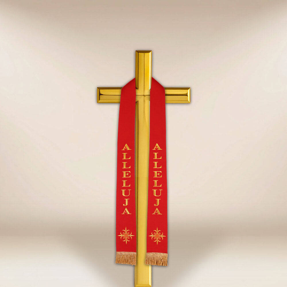 Étole liturgique pour la Croix Alleluia