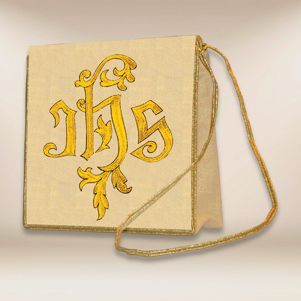 Bourse de corporal brodée avec motif IHS