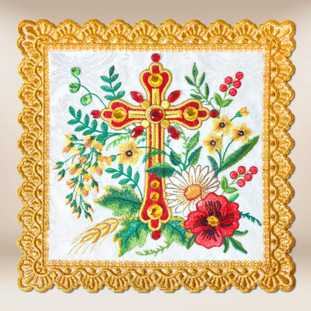 Pale brodée Croix