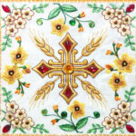 pale brodée brodée Croix