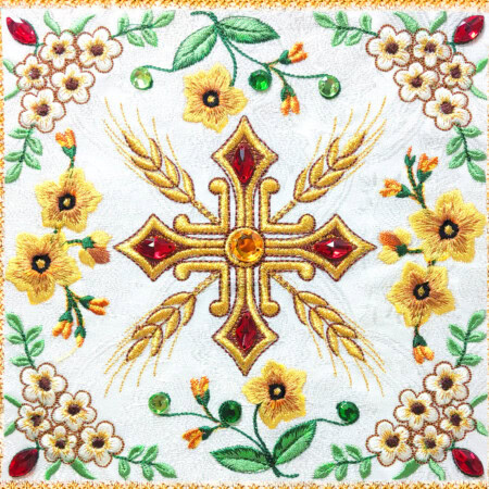 pale brodée brodée Croix