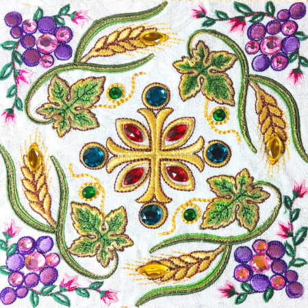 Pale brodée Croix