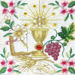 Pale brodée de calice