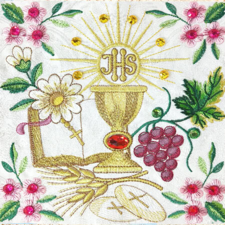 Pale brodée de calice