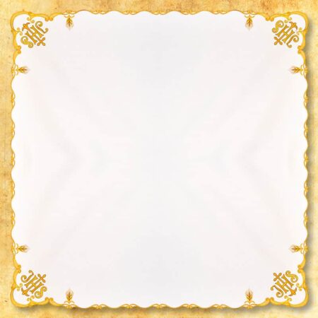 Serviette brodée de dimensions 95cm× 95cm