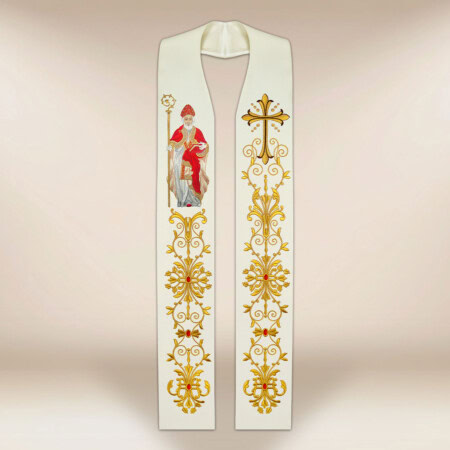 Étole brodée avec l'image de Saint Nicolas