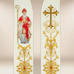Étole brodée avec l'image de Saint Nicolas
