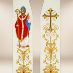 Étole brodée avec l'image de Saint Martin