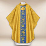 Chasuble brodée en or exclusif Coquilles de Saint Jacques