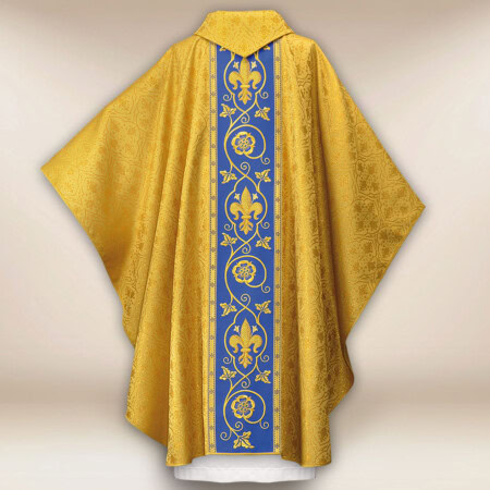 Chasuble brodée en or exclusif Coquilles de Saint Jacques