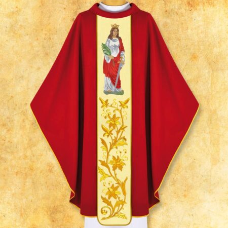 Chasuble brodée Saint Barbara