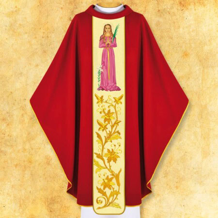 Chasuble brodée Saint Filomène