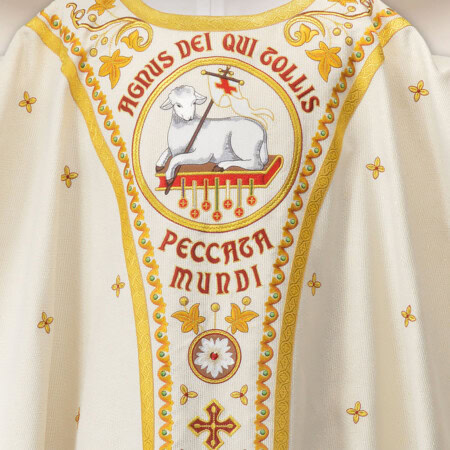 Chasuble brodée Agneau de Dieu premium