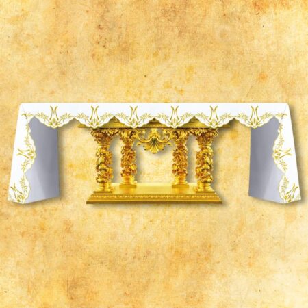 Nappe d’autel Maryjny avec broderie dorée