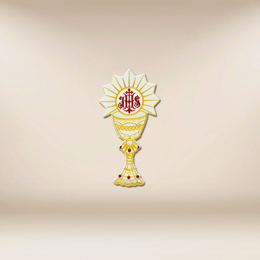 Application brodée Calice IHS