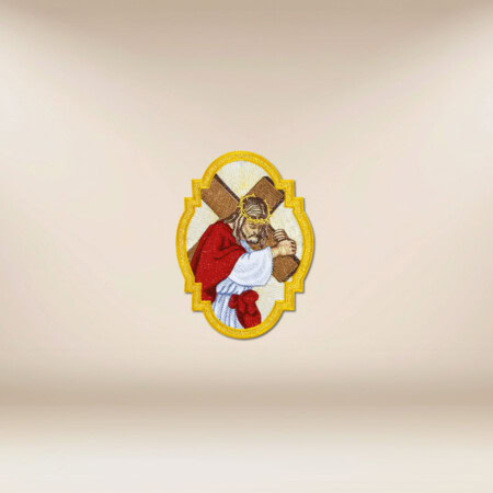 Application brodée Jésus avec la croix
