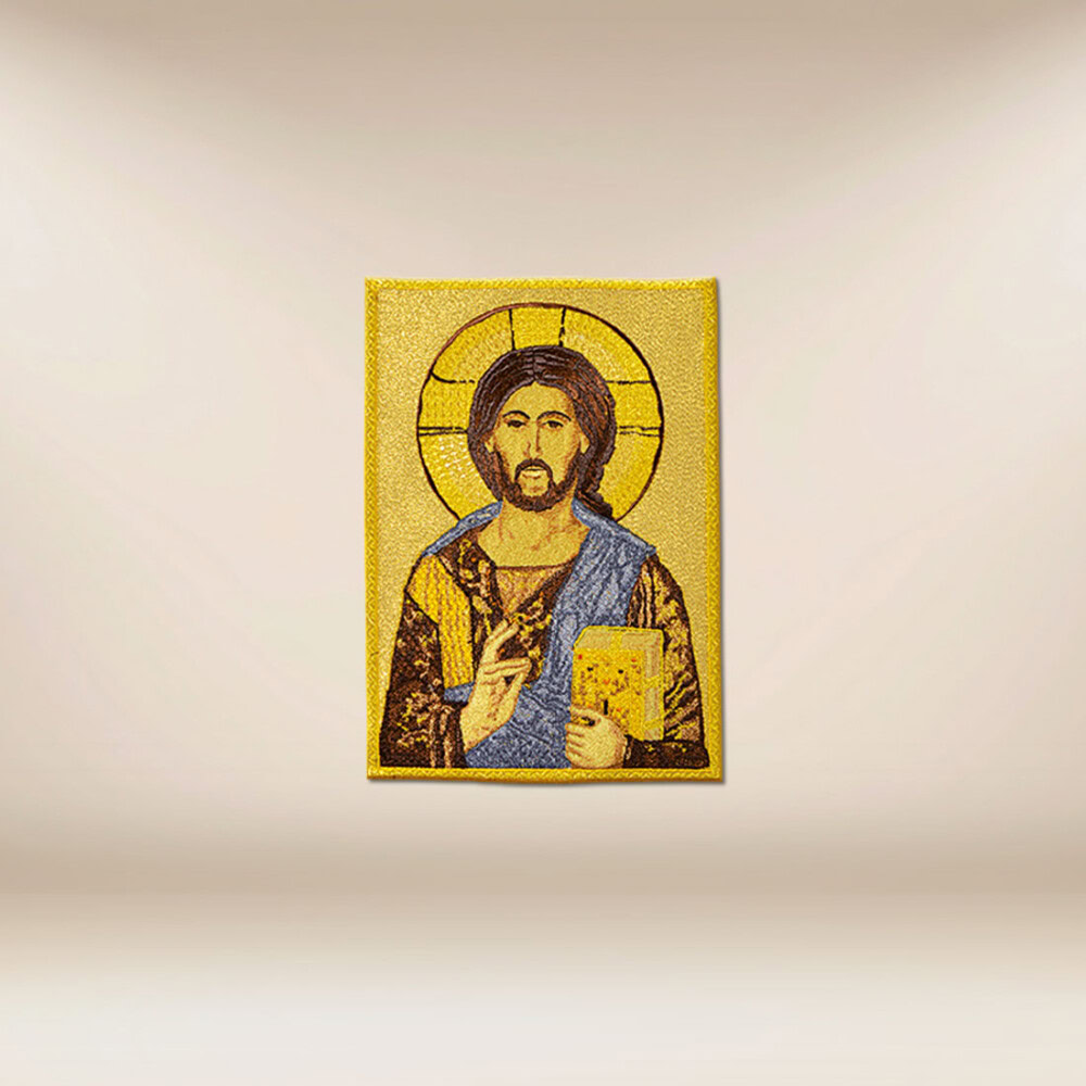 application brodée Jésus Pantocrator