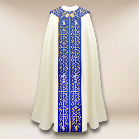 Chape liturgique brodée mariale