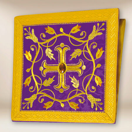 Bourse de corporal brodée violette