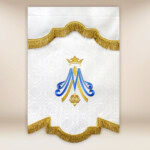 Drapeau brodé Reine de la Paix