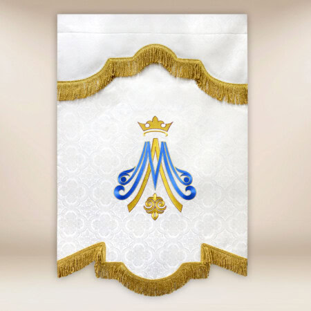 Drapeau brodé Reine de la Paix