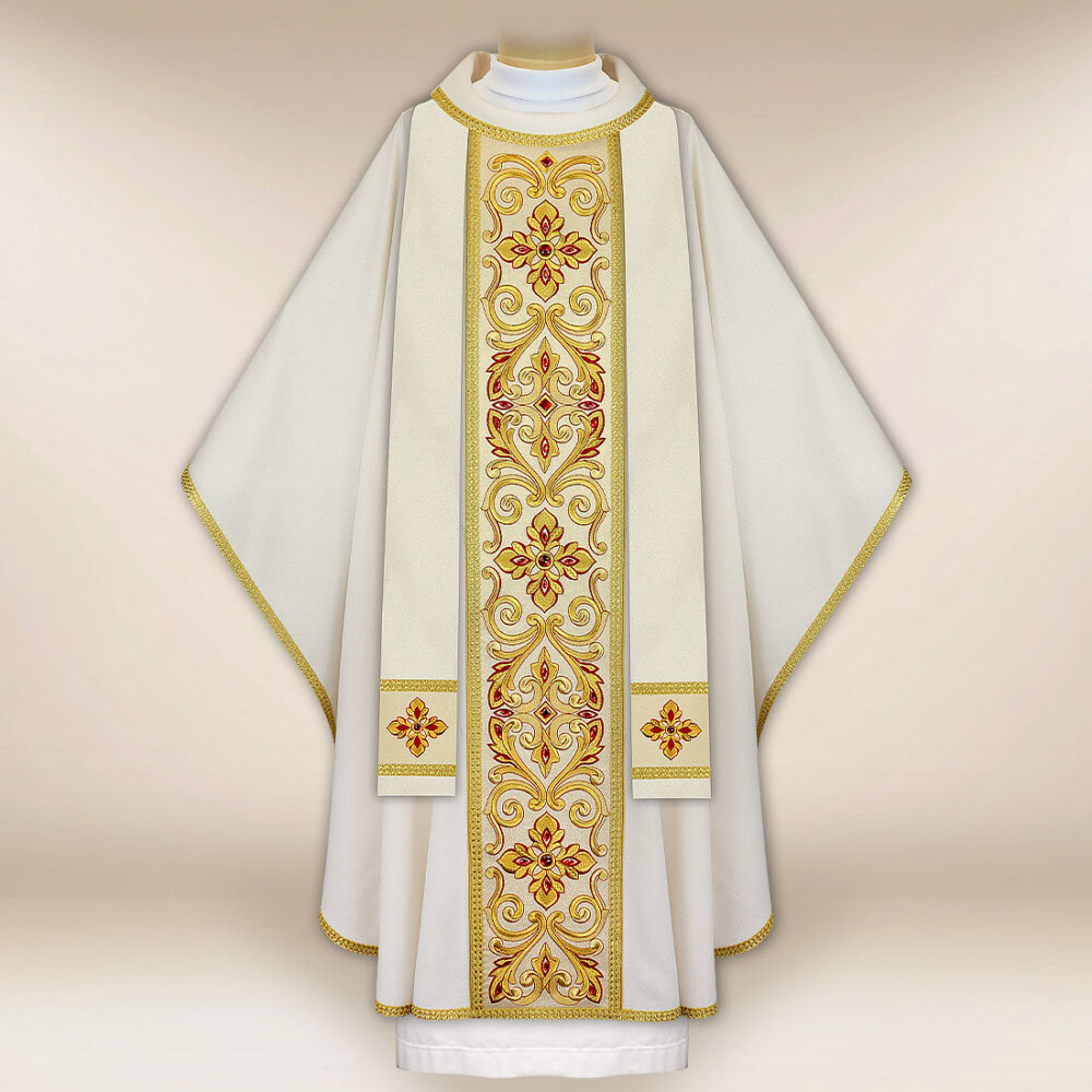 Chasuble liturgique brodée