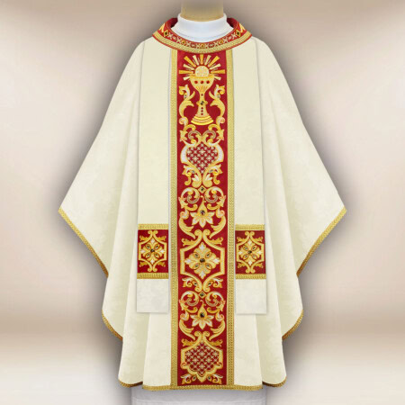 Chasuble liturgique eucharistique brodée