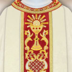 Chasuble liturgique eucharistique brodée
