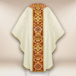 Chasuble liturgique eucharistique brodée