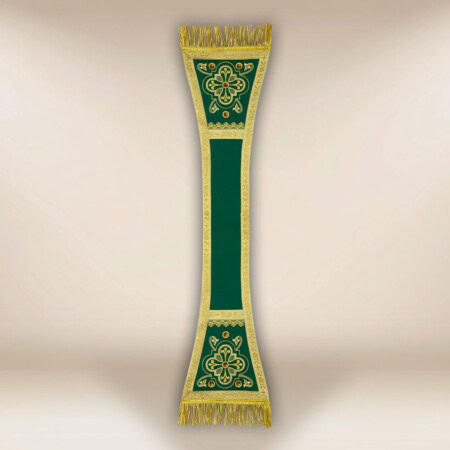 Haftowany manipularz liturgiczny zielony