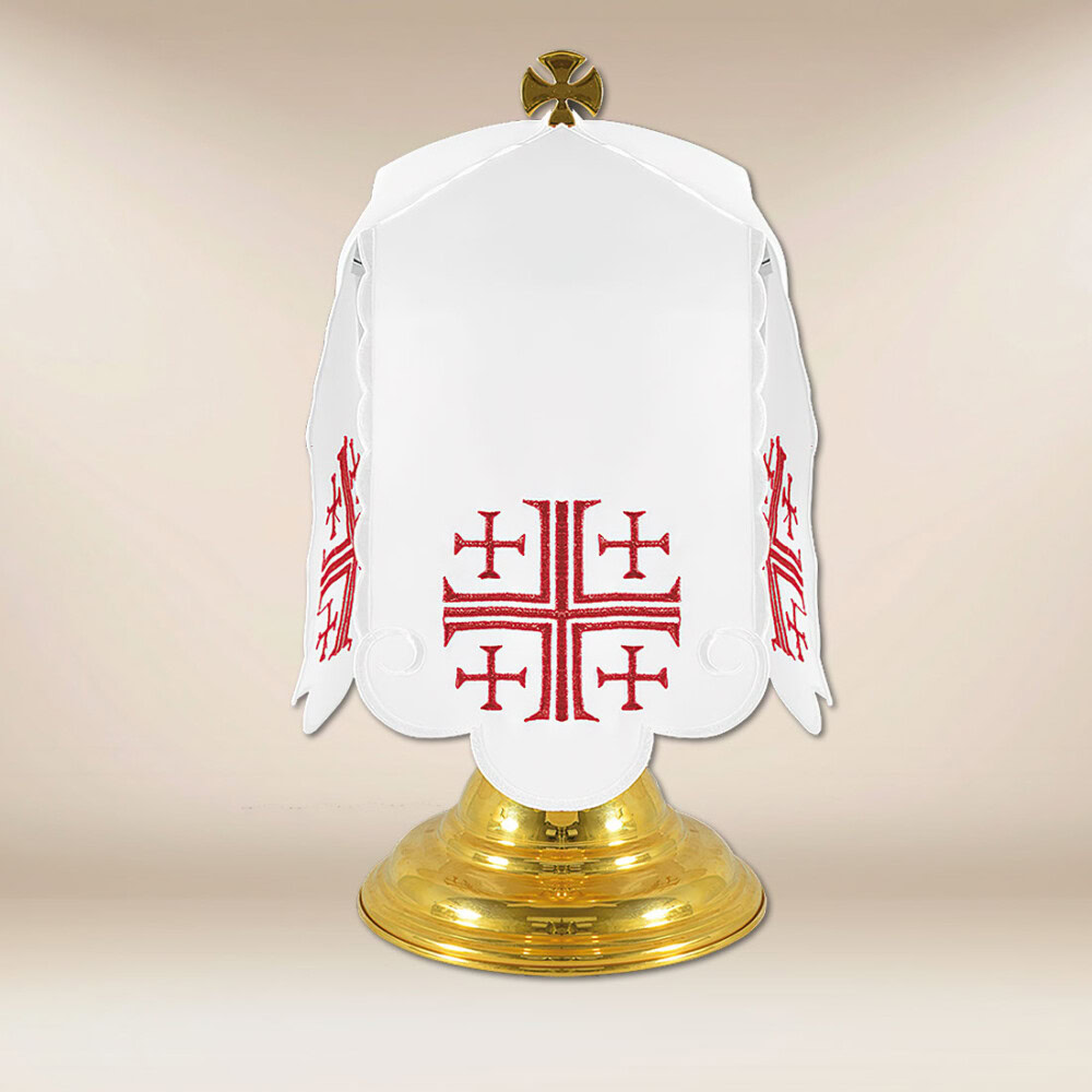 Voile de ciboire Croix de Jérusalem