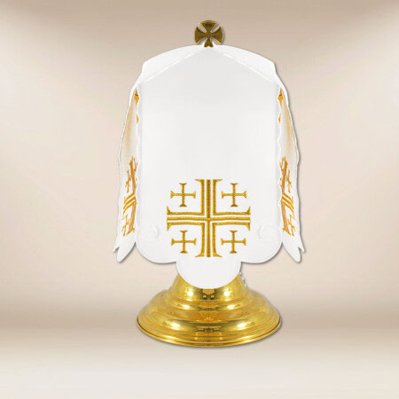 Voile de ciboire Croix de Jérusalem