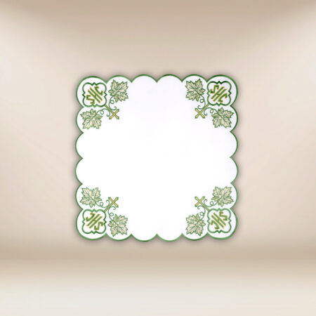 Serviette brodée IHS Vert 45x45